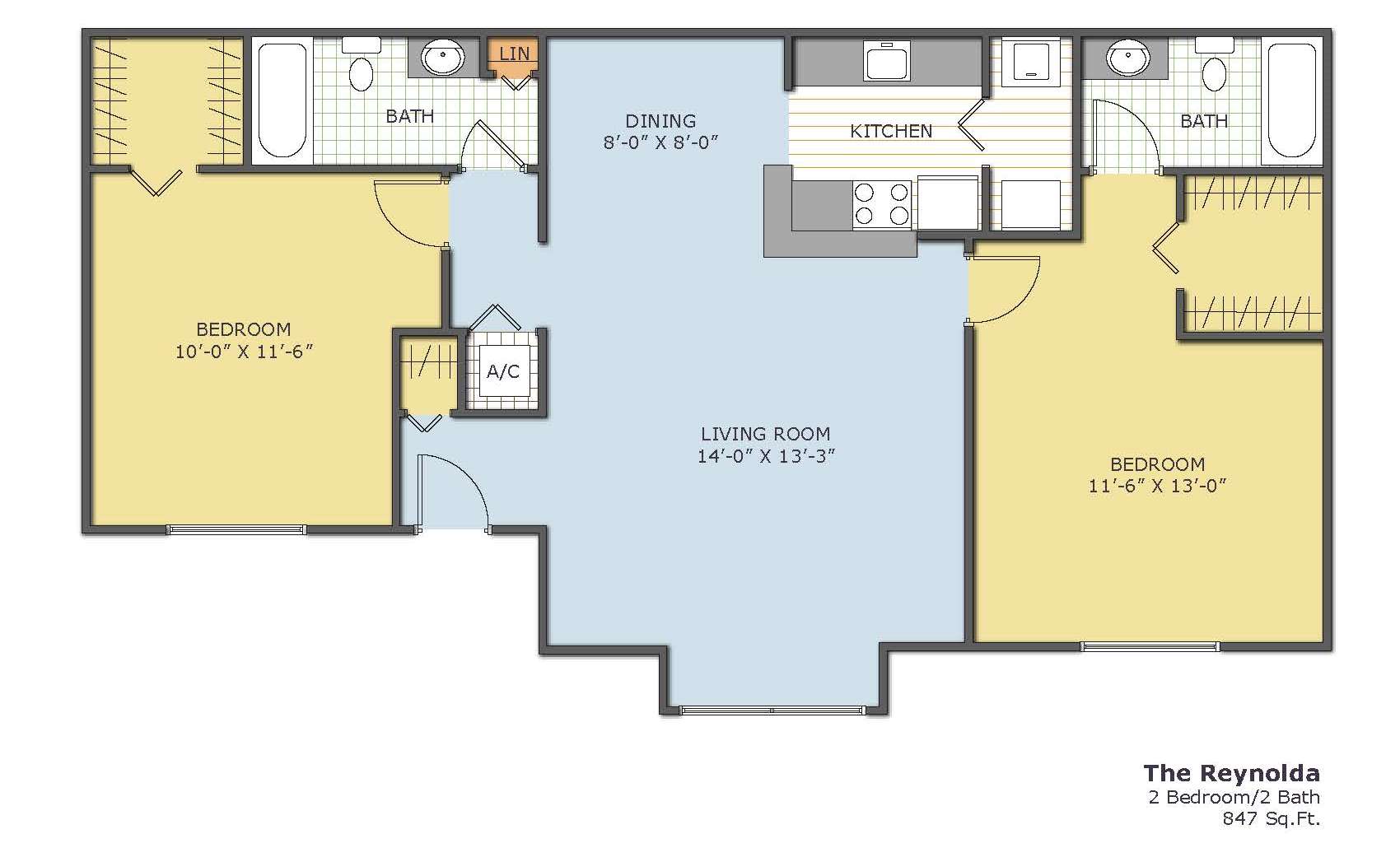 Reynolda Renovated floor plan